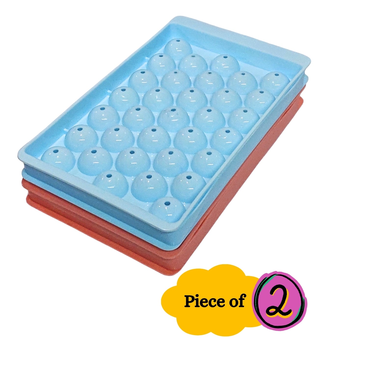 Round Ball Ice Cube Tray Pack Of 2 For Create Perfectly Round Ice Balls