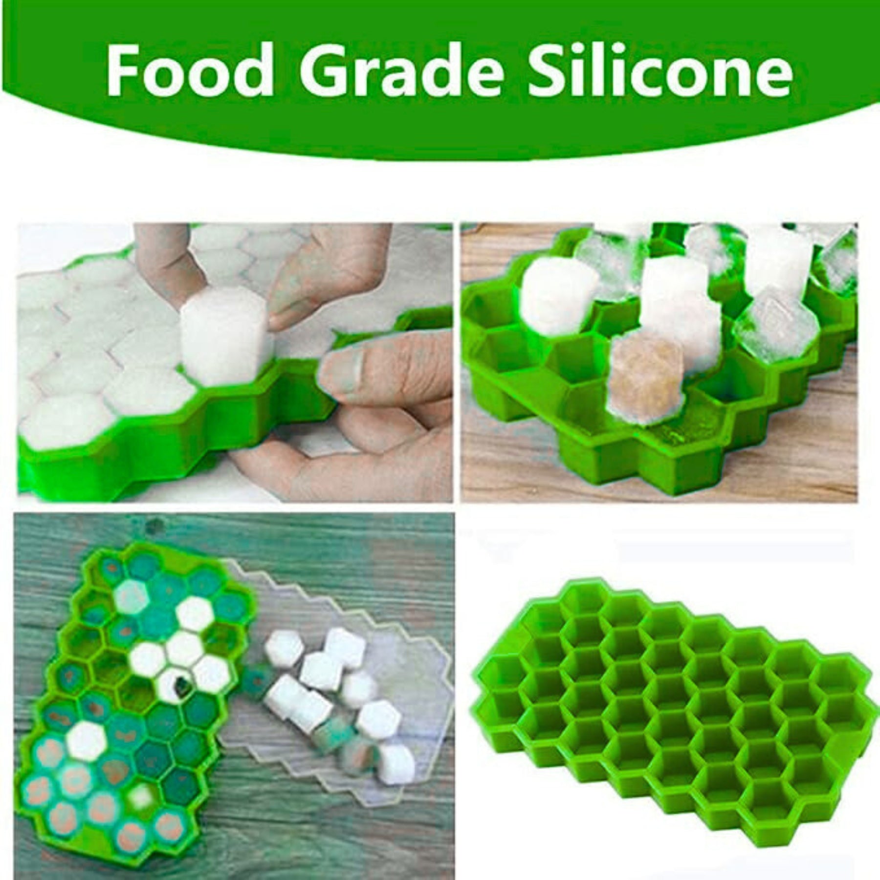 Honey Comb Silicone Ice Cube Tray β Pack of 2