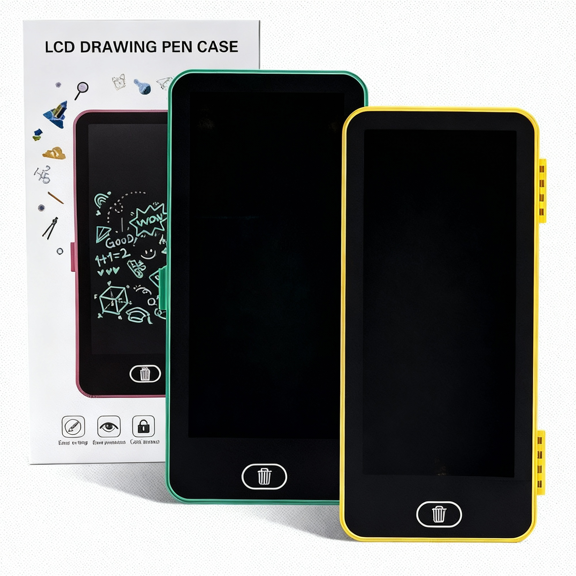 Kids Learning LCD Writing Pad with Pencil Storage Box