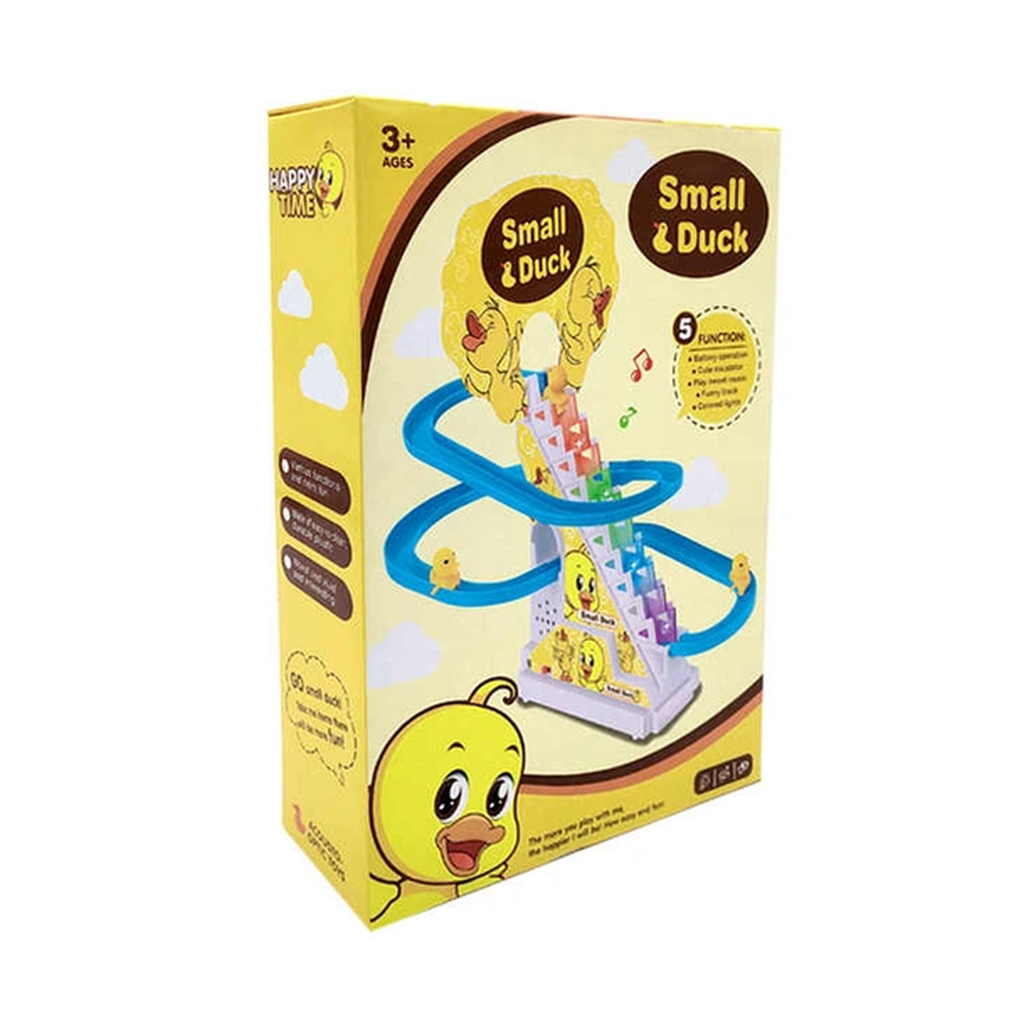 Ducks Slide Toys for Kids - Ducks Chasing Race Slide Game Set - Small Ducks Stair Climbing Toys for Kids, Escalator Toy with Lights and Music - 3 Duck Included (Ducks Slide)
