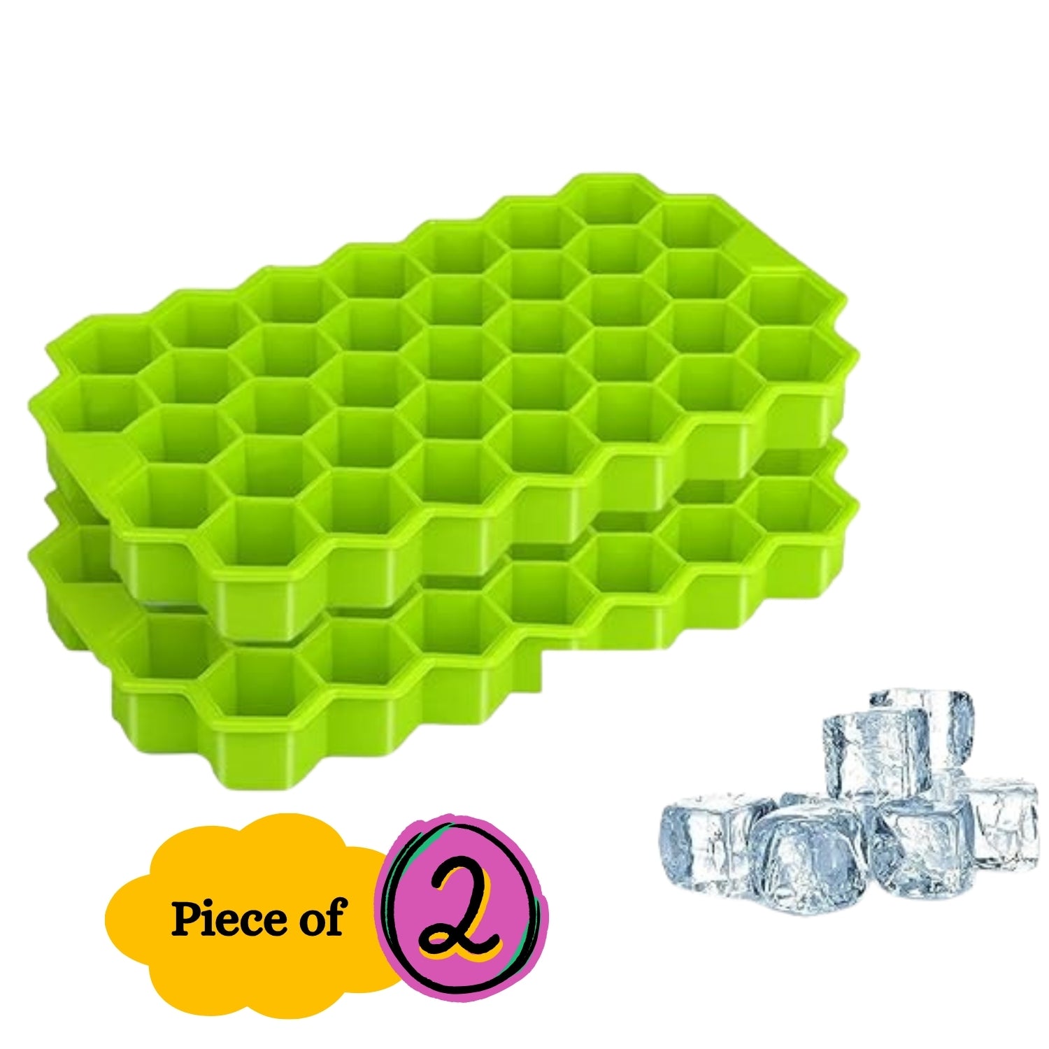 Honey Comb Silicone Ice Cube Tray – Pack of 2