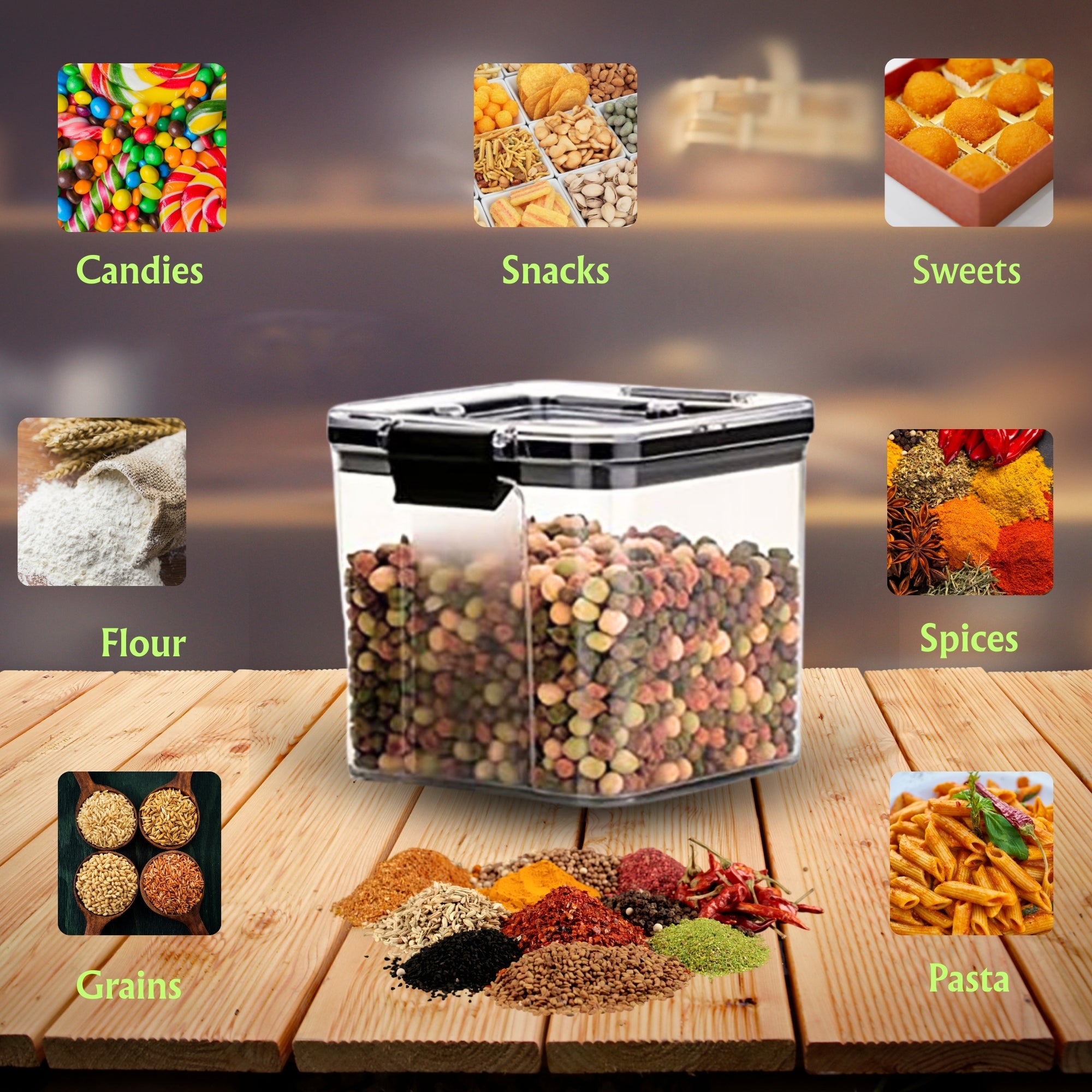 Lock And Unlock Kitchen Storage Containers Pack of 6 (700ML)