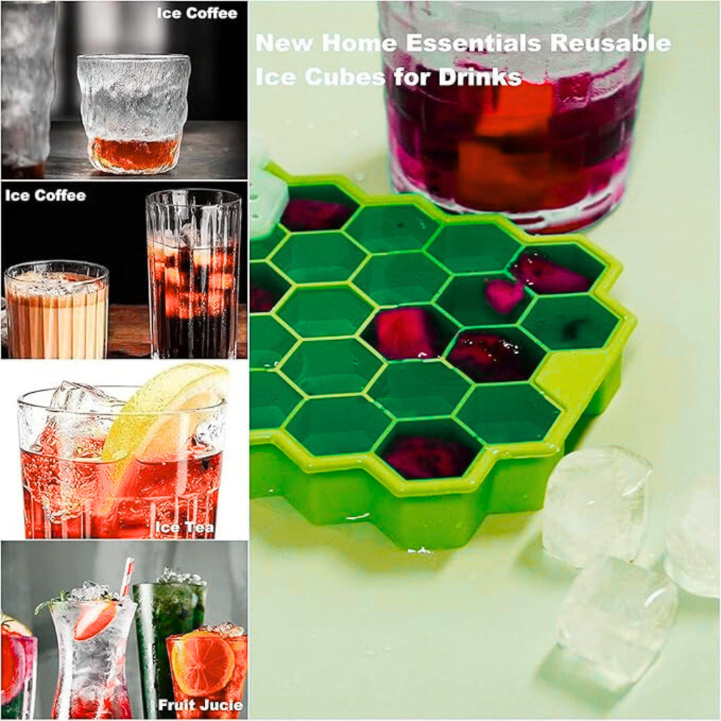 Honey Comb Silicone Ice Cube Tray – Pack of 2
