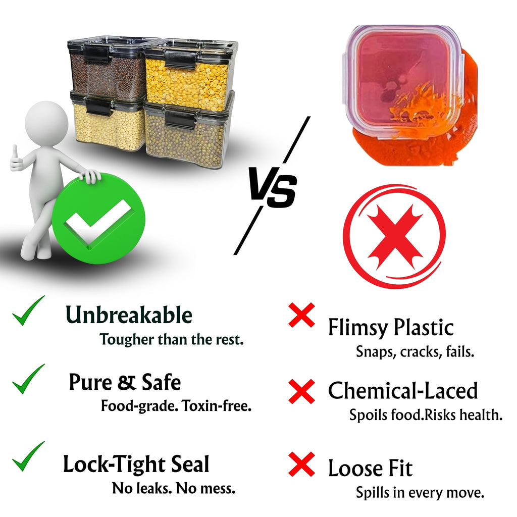 Lock And Unlock Kitchen Storage Containers Pack of 6 (700ML)