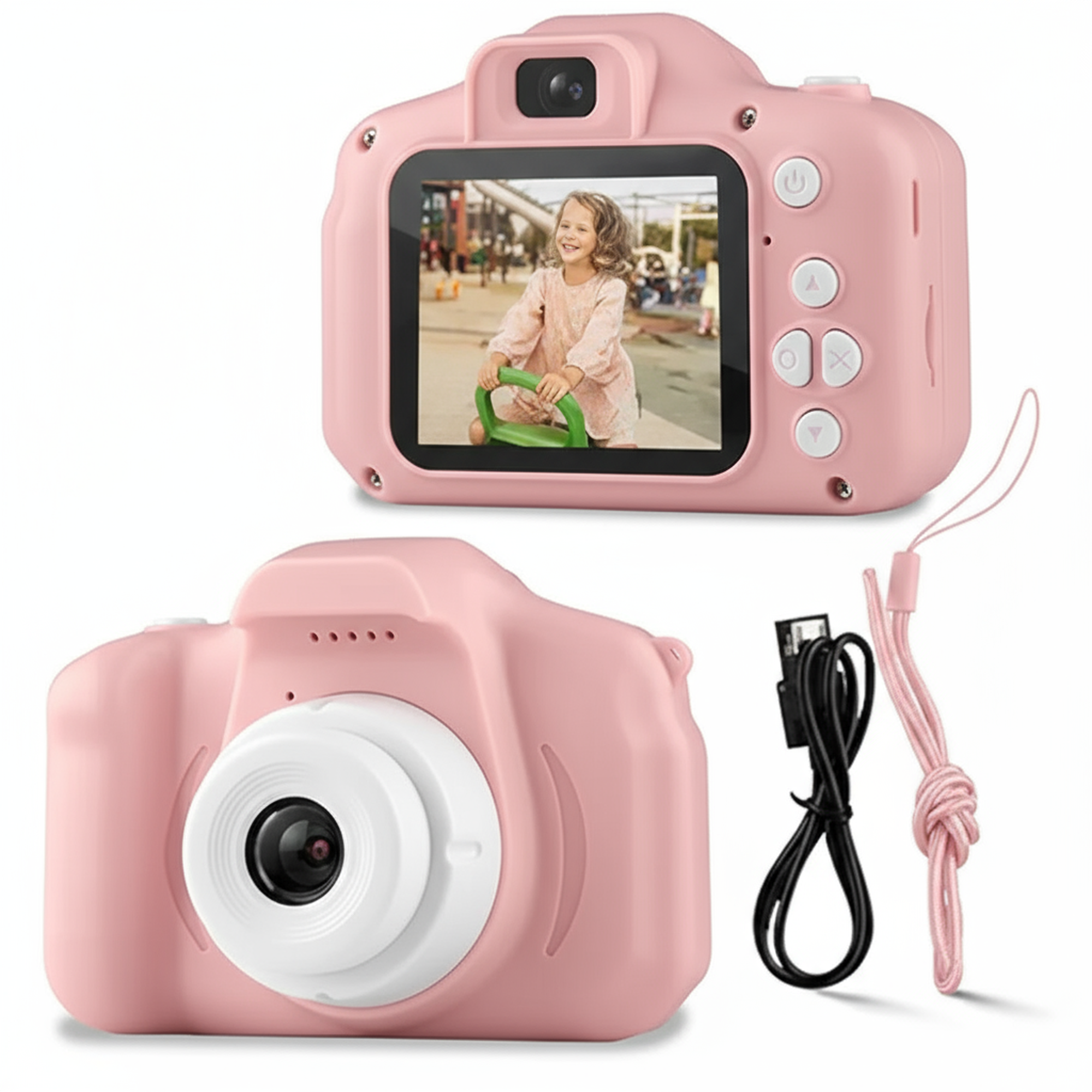 Pink Digital Camera for Kids | 2"LCD Screen | Rechargeable Toy | Photo & Video