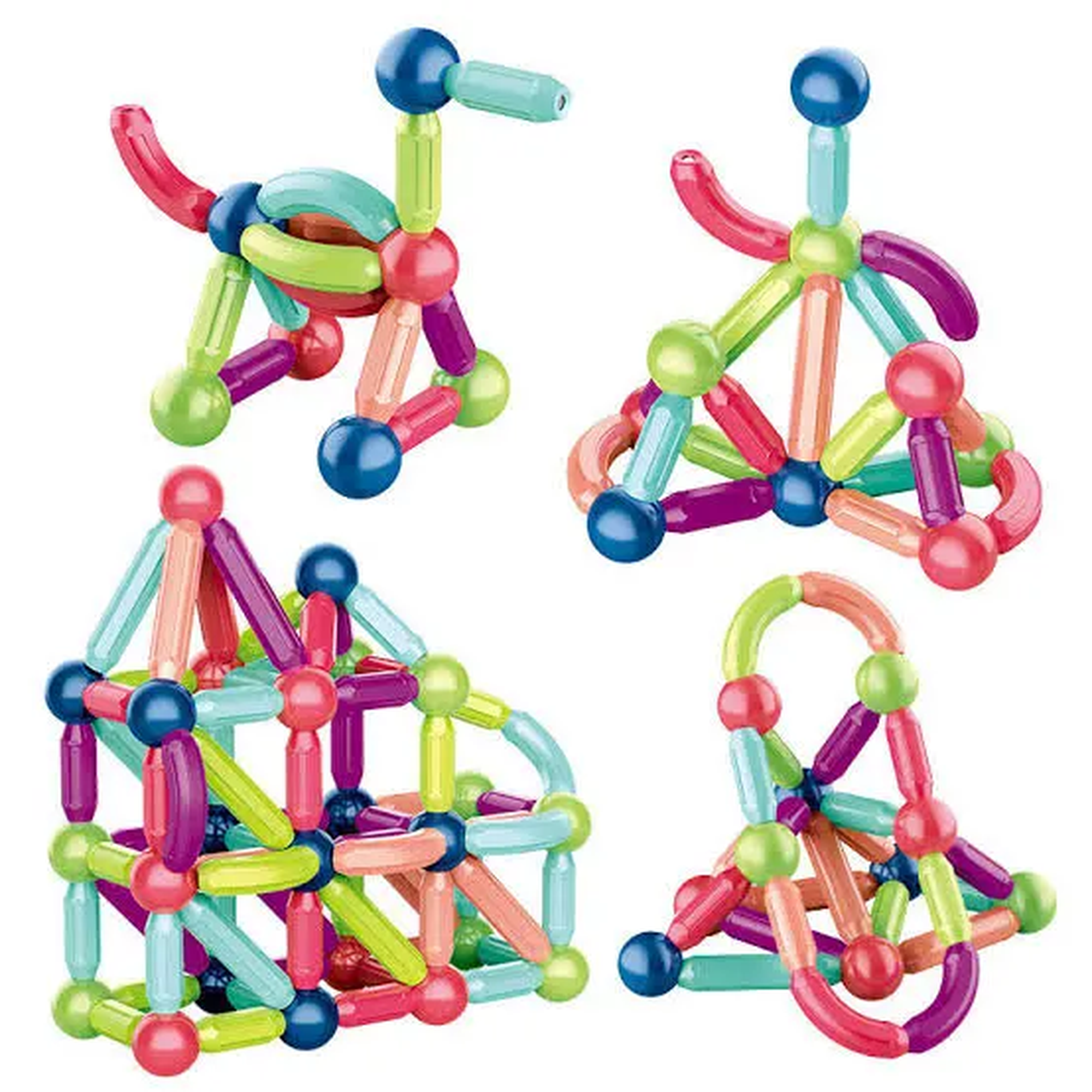 Magnetic Sticks Building Blocks Interactive Safe Learning Toy For Kids (Multicolor) 26 Pieces