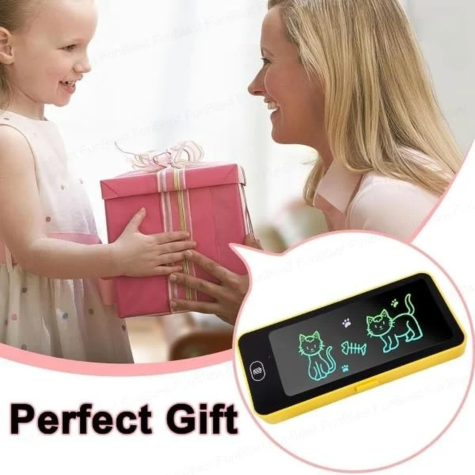 Kids Learning LCD Writing Pad with Pencil Storage Box