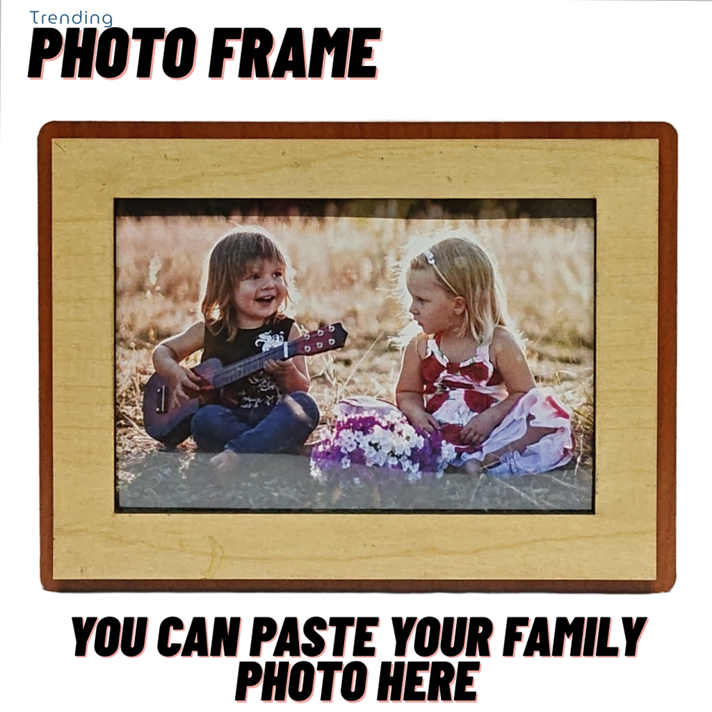 Wooden Money Bank | Piggy Bank Savings Box With Photo Frame for Kids & Adults