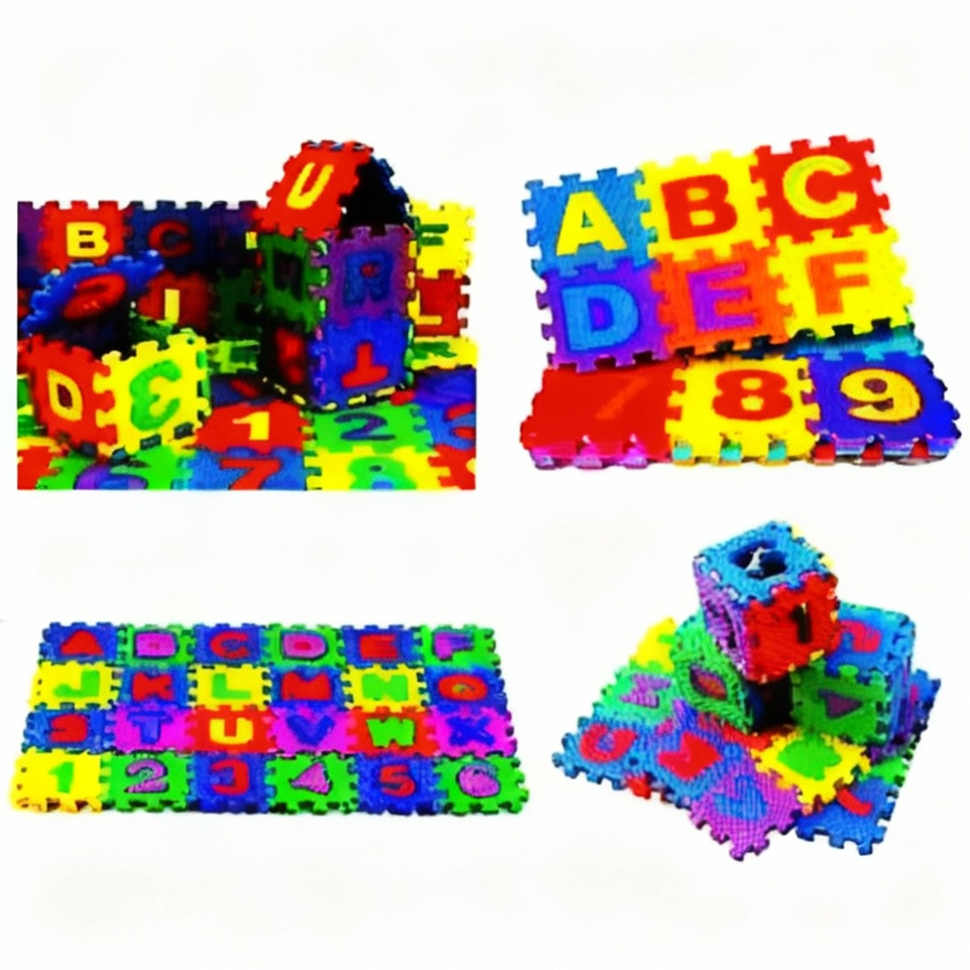 36 Pieces Alphabet & Number Floor Mats for Kids, Puzzle Foam Mat for Children Above 2 Years